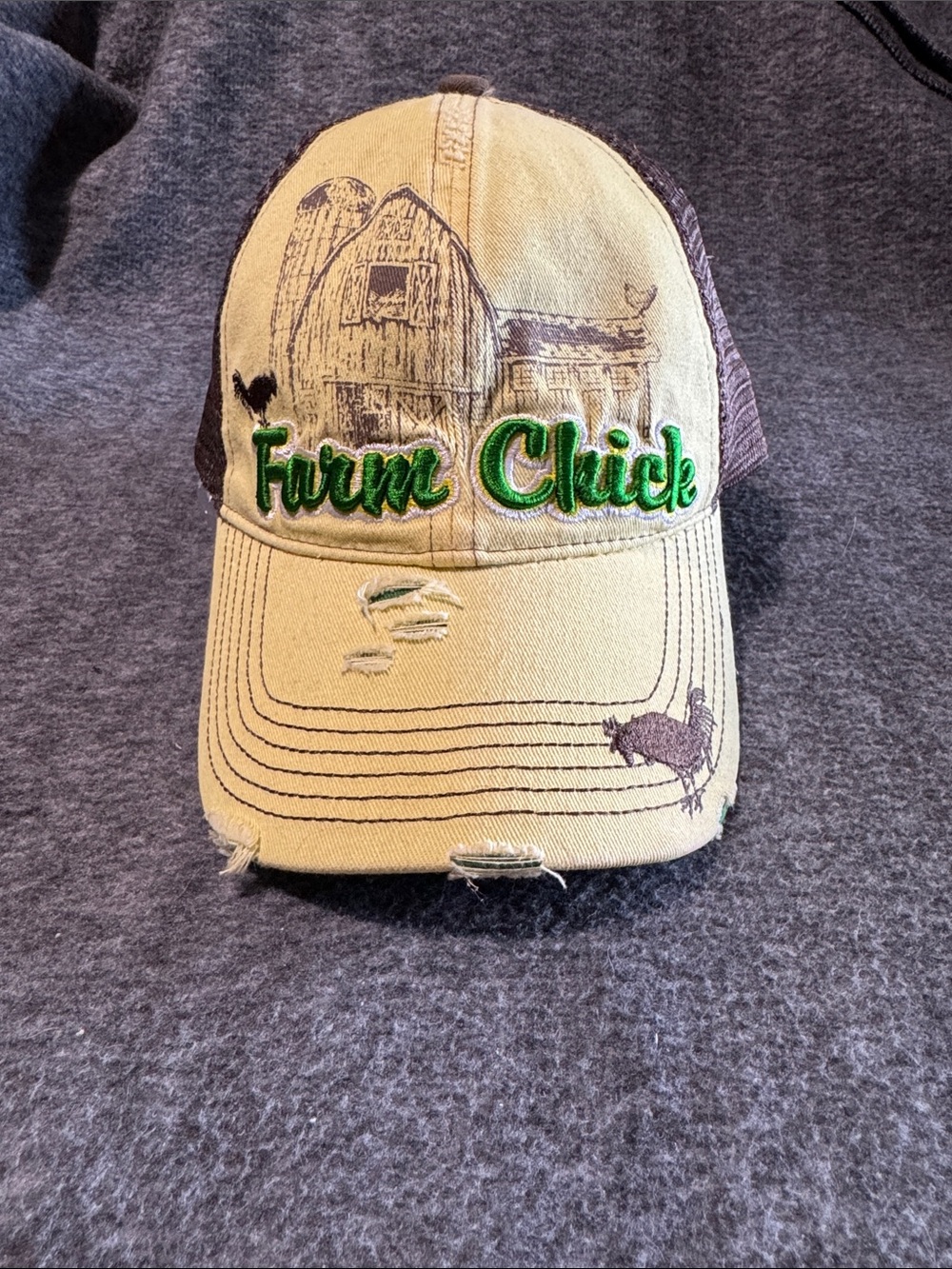 John Deere Yellow Farm Chick Cap with Green Undervisor NWOT